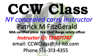 NY Concealed Carry Class Business card